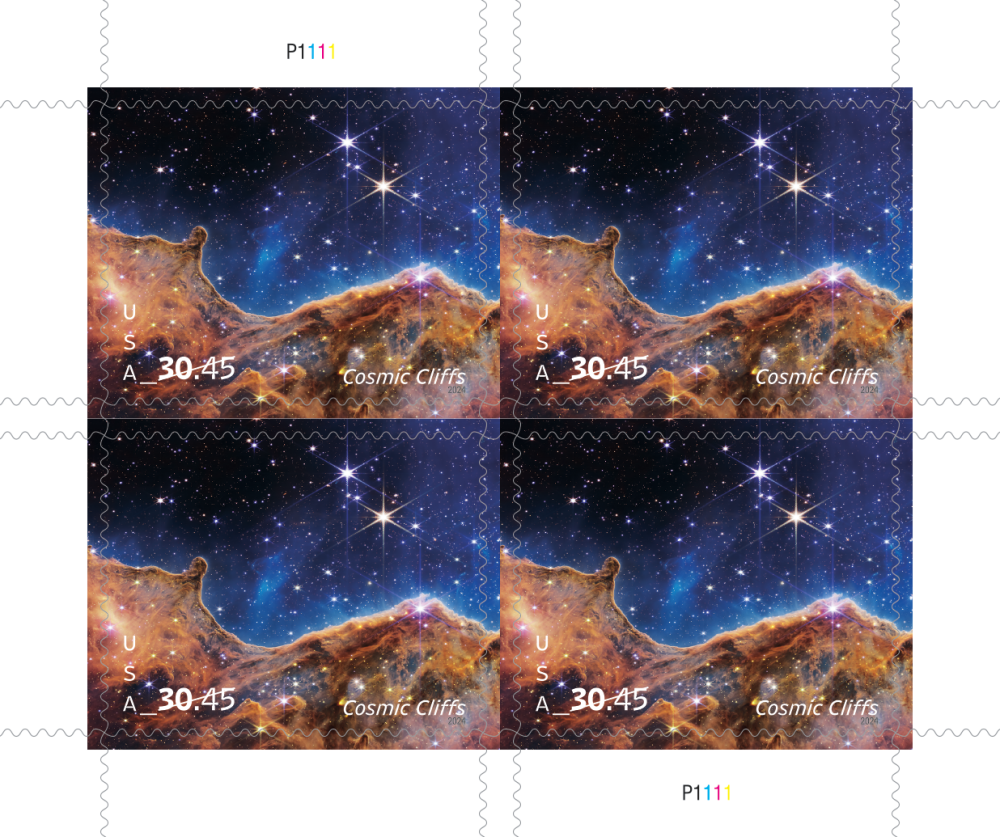 2024 Cosmic Cliffs Stamps | Forever Stamps US Postage Stamps