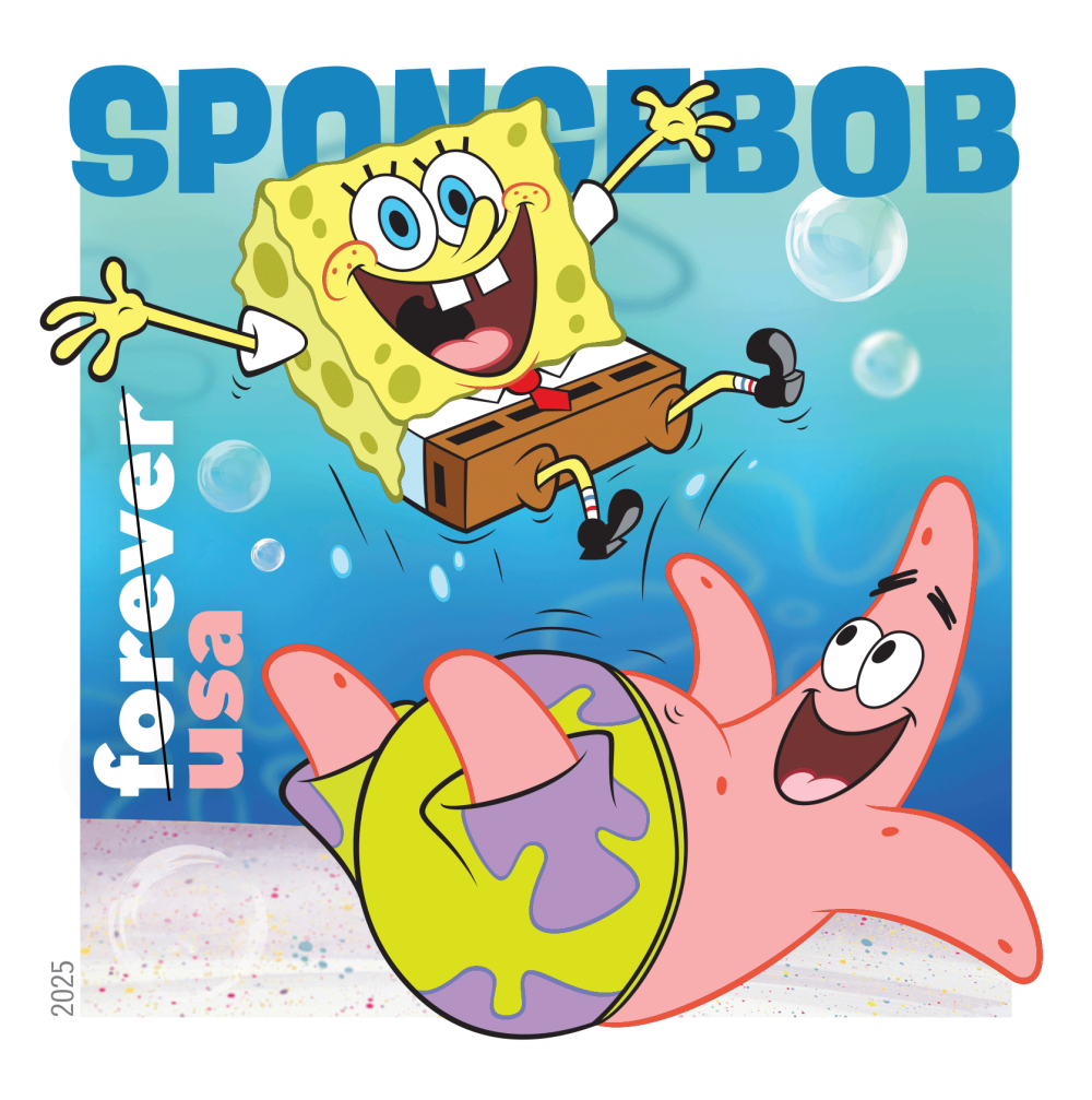 2025 SpongeBob Squarepants Stamps 80 pcs | Forever Stamps US Postage Stamps