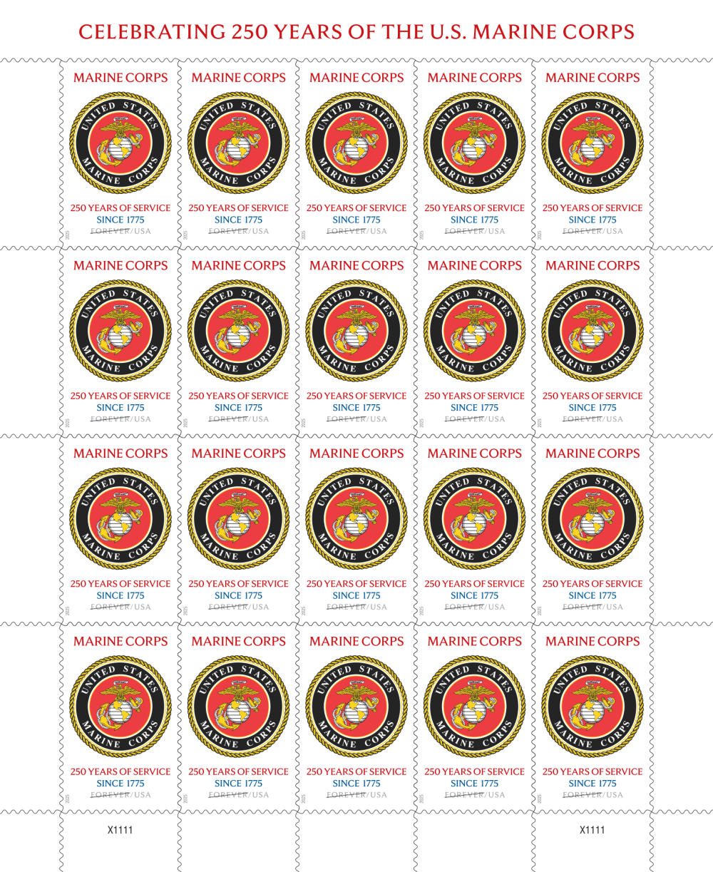2025 U.S. Marine Corps 250th Stamps | Forever Stamps US Postage Stamps