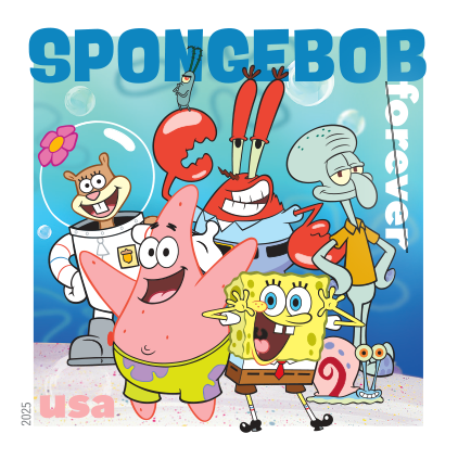 2025 SpongeBob Squarepants Stamps 80 pcs | Forever Stamps US Postage Stamps